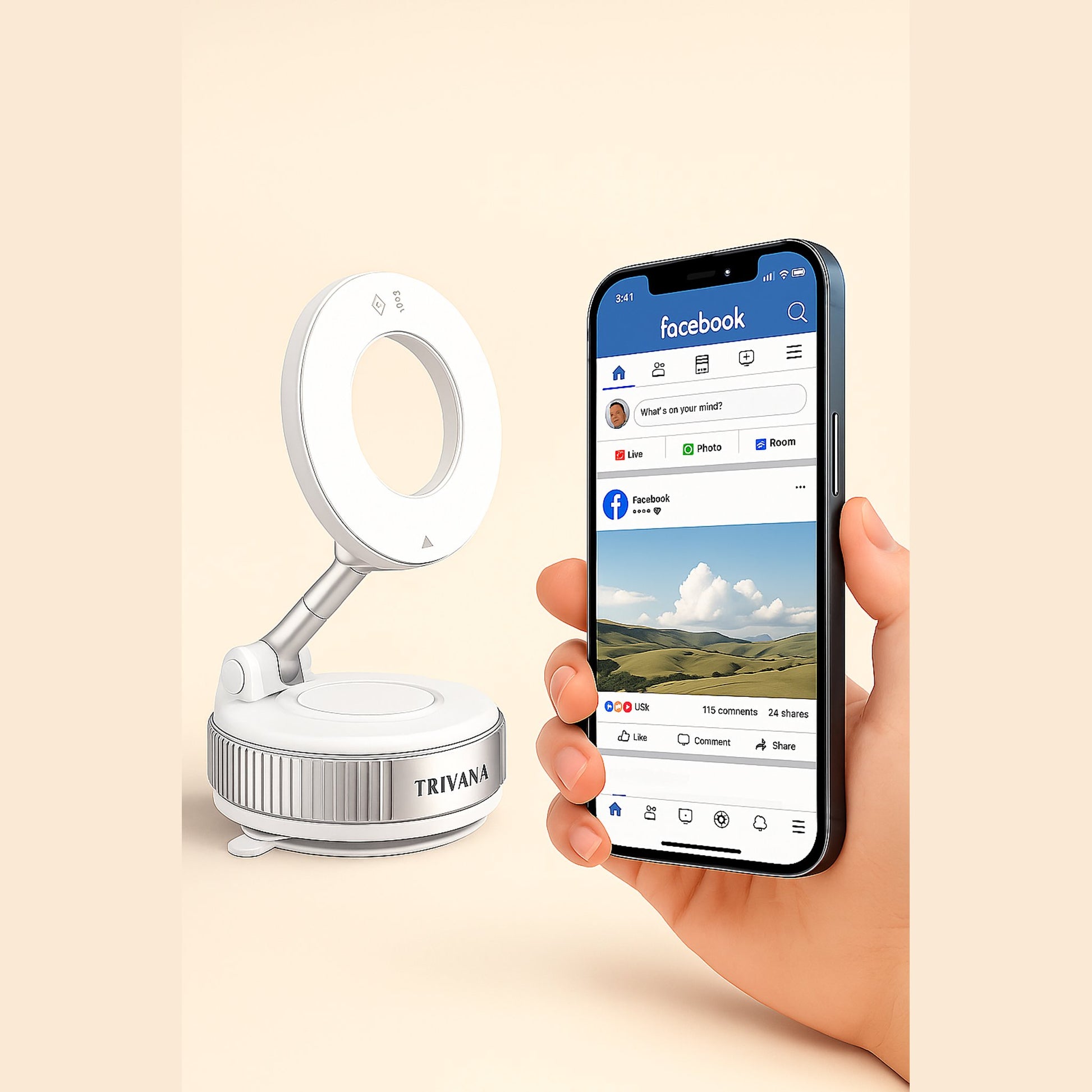 Trivana 360° Vacuum Magnetic Phone Holder