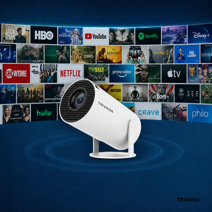 TRIVANA Smart Mini Projector with Wi-Fi 6, Bluetooth & 4K Support
