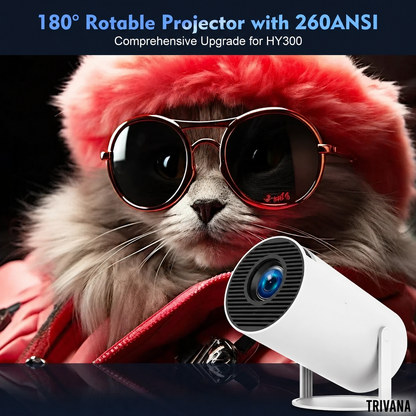 TRIVANA Smart Mini Projector with Wi-Fi 6, Bluetooth & 4K Support