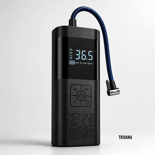 TRIVANA Portable Tire Inflator Air Compressor – Cordless 150 PSI Digital Pump
