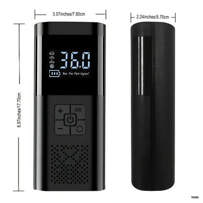 TRIVANA Portable Tire Inflator Air Compressor – Cordless 150 PSI Digital Pump
