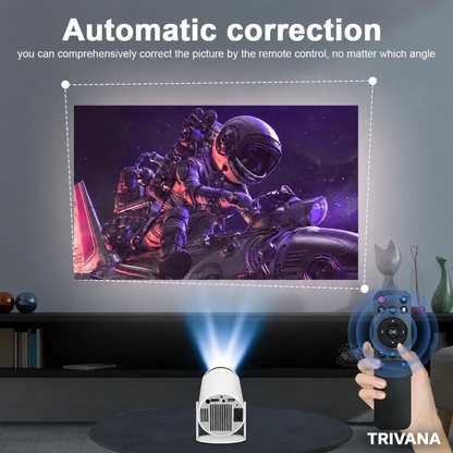 TRIVANA Smart Mini Projector with Wi-Fi 6, Bluetooth & 4K Support